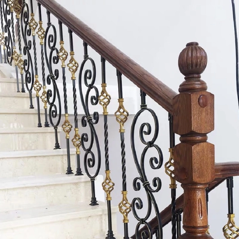 New Design Stair Railing Fence Wrought Iron Stair Handrail Steel Metal Balcony Railing Balustrade