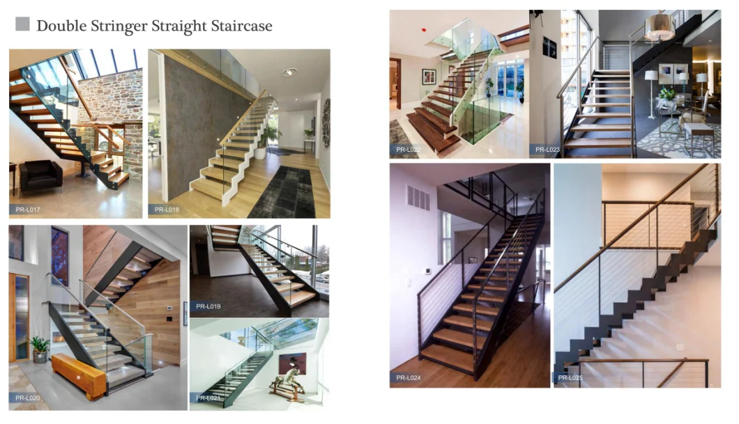 Prima Metal Staircase for House Interior Straight Stairs