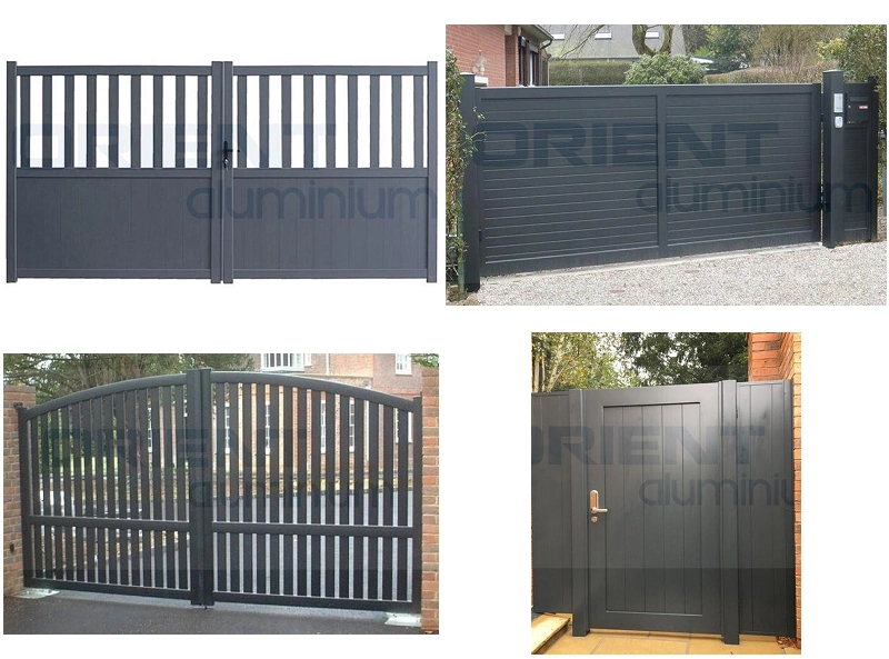 10FT*6FT Automatic Sliding Metal Garden Driveway Gate in Aluminum for Residential Garden